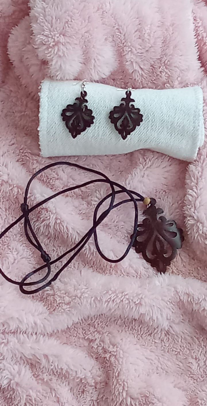Coconut Shell Chain & Earring : 100#17