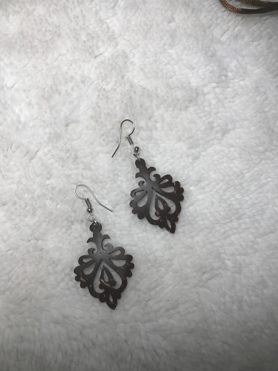 005 Coconut Cells Earrings (Hand Made)