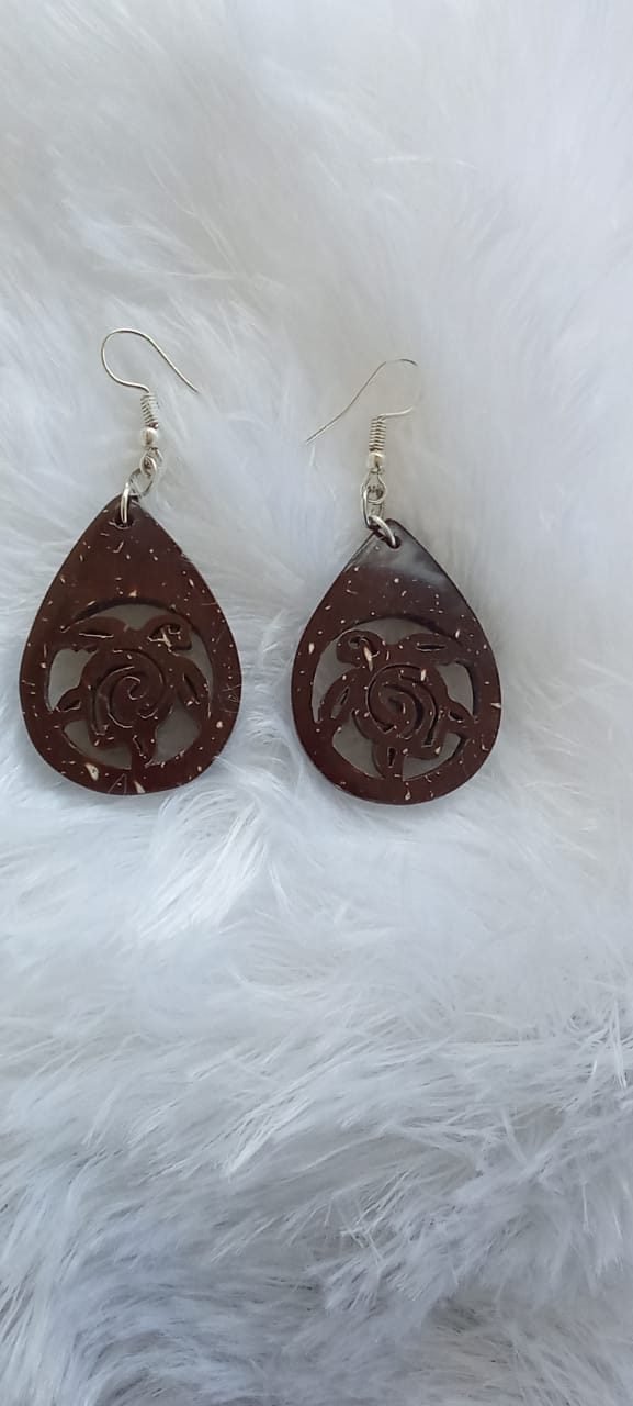 Coconut Shell Earring : 00124##