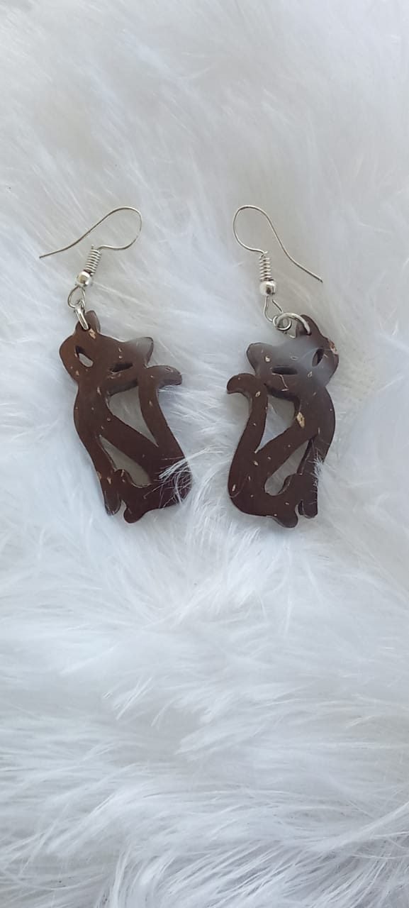 Coconut Shell Earring : 00126##
