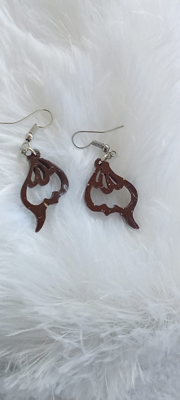 Coconut Shell Earring : 00129##