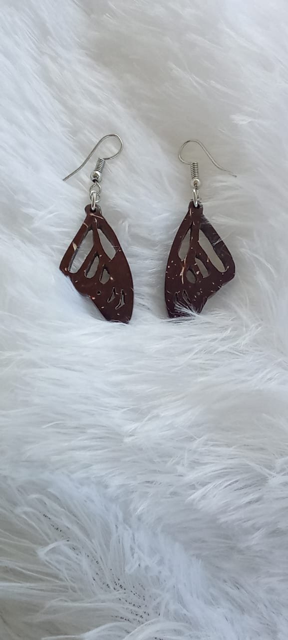 Coconut Shell Earring : 00131##